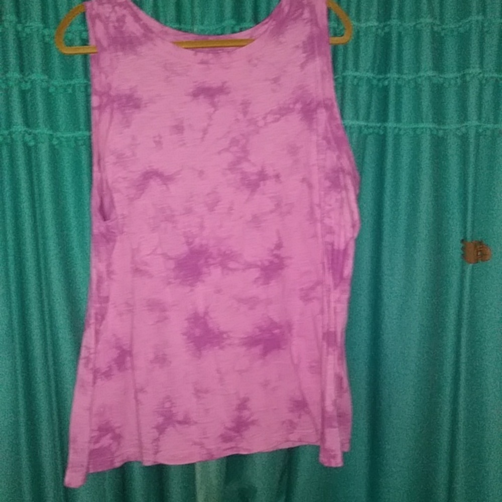 Pink tie dye sleeveless top XXL